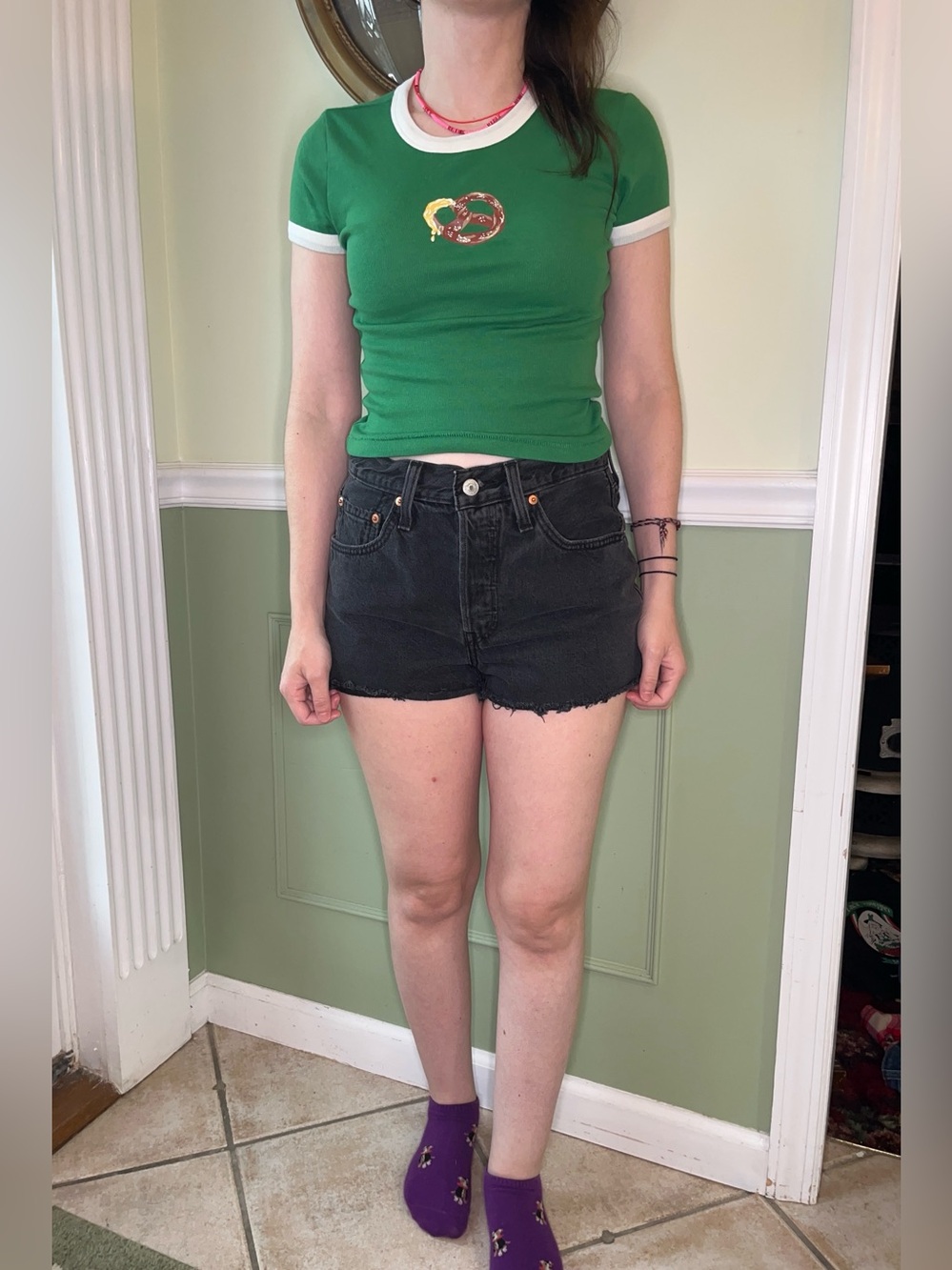 Levi’s 501 black cutoff shorts